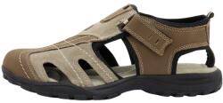 Grisport Sandale barbati, maro, sport, piele naturala, cu talpa joasa, Grisport 910655-81561BV2-Maro (Marime: 45) (910655-81561BV2-Maro-45)