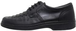 Otter Pantofi barbati, negru, casual, piele naturala, perforati, cu talpa joasa, Otter OT27823V-01-N-Negru (Marime: 41) (OT27823V-01-N-Negru-41)