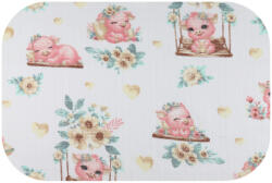 Bergon Színes mintás textil pelenka 70x80 cm-Peppa malac hinta