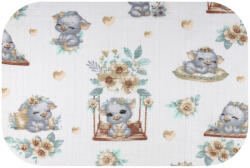 Bergon Színes mintás textil pelenka 70x80 cm-Szürke malac