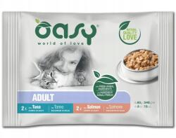 Oasy OAWCAPEF0340 Oasy Chunks mártásban Többcsomagos Felnőtt Halválogatás 4x 85g