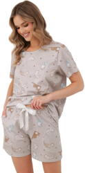 Italian Fashion pijama damă FILKA mânecă scurtă, pantaloni scurți, imprimeu: S (AAF-KPZ-FILK-KKDR S)