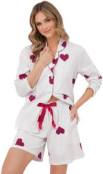 Italian Fashion pijama damă SOUL mânecă lungă, pantaloni scurți, imprimeu: XL (AAF-KPZ-SOUL-DKDR XL)