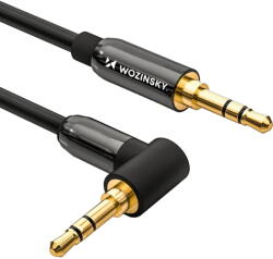 Wozinsky AUX cable angled (male-male) mini jack cable 2 m black (5907769307416)
