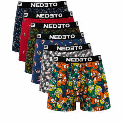 Nedeto 6PACK férfi boxeralsó Nedeto többszínű (6NBV1) XL