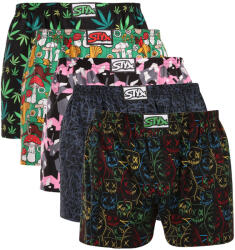 Styx 5PACK férfi bő szárú boxeralsó Styx art klasszikus gumi többszínű (5A1889012) L