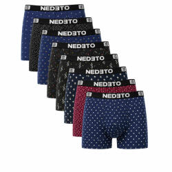 Nedeto 8PACK férfi boxeralsó Nedeto többszínű (8NBV8) 4XL