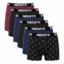 Nedeto 6PACK férfi boxeralsó Nedeto többszínű (6NBV2) 5XL