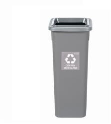 Plafor Cos plastic reciclare selectiva, capacitate 20l, PLAFOR Fit - gri cu capac gri - altele (PL-713-05) - vexio Cos de gunoi