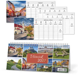 PD Calendar Naptár Csonka asztali pd Városok 2027
