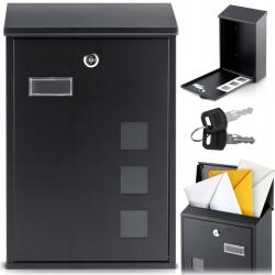 Humberg Postaláda Kapu Kerítés Fekete Acél HM-864 (586400)
