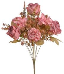  Buchet trandafiri artificiali+hortensie pentru aranjamente florale (3092)