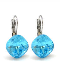  NAGY PÁRNA kapcsos fülbevaló - 12 mm (aquamarine) (2021090403)