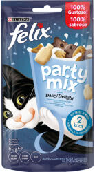 FELIX FELIX Party Mix Dairy Delight cu Iaurt, Lapte și Brânză, punguță recompense pisici, 60g