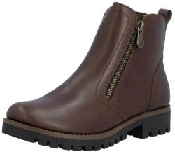Rieker Botine dama din piele naturala, Rieker 78556-28, maro