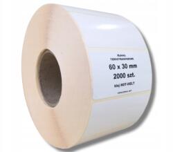  60x30 mm fehér címkék, 2000 db, Hot-melt ragasztó, hőátadós matricák (epap-60-30-2000-40-hot-roz-pb)