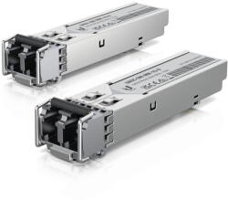Ubiquiti Module SFP UFiber, multi-mode, conector LC, TX: 850nm, RX: 850nm, 550m, 1Gbps, Pachet de 2 Bucăți (UACC-OM-MM-1G-D-2)