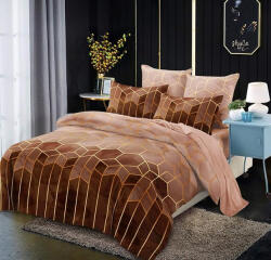 Luofanfei set husa pilota microfibra Luofanfei 155x220 cm, model dungi geometrice, galben taupe maro khaki, set 3 piese, cu fermoar (b08jty6j6c) Lenjerie de pat