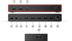 Lenovo Dock - 135W ThinkPad USB4 Dock 5000 - USB-C (40BF0135GE)