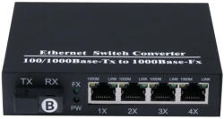  Media Convertor Gigabit Cu 4 Port RJ45 Tip B