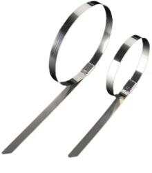  Coliere metalice din inox 8x300mm ( punga 50 buc )