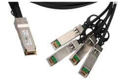 Extralink Cablu DAC QSFP+, 40Gbps to 4x 10Gbps 3m, 30AWG
