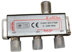  Spliter CATV 5-2450MHz power pass Telix 3 iesiri