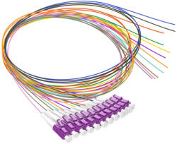  Set 12 pigtail-uri colorate LC/UPC MM OM4 1.5M