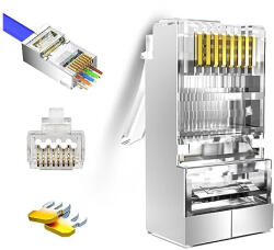 Mufa FTP CAT5E RJ45 Pass Trough ( set 100 buc )