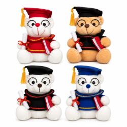 Flippy Ursulet de Plus Absolvent, Flippy, Jucarie Moale cu Toca, Ochelari si Diploma, Cadou pentru Absolvire, 20 cm, Multicolor (176213)