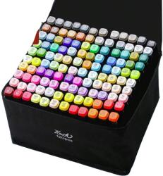 Flippy Markere cu Alcool Touch Room, Flippy, Paleta mare Set de 120+ de Culori, Capat Lat si Capat Precis, Geanta Inclusa, Multicolor (129298)