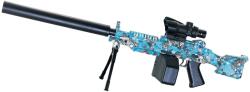 Flippy Mitraliera de jucarie electrica Flippy cu bile de hidrogen de gel, gun bluster, tragere in rafala, varsta peste 6 ani, ochelari de protectie, 5000 de bile incluse, cablu de incarcare, 28x31 cm, ST, al