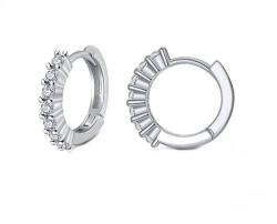 Flippy Cercei din Argint 925, Cerc cu Pietre in Relief, Jolie Silver (125990)