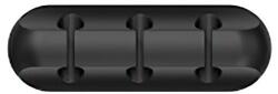 Flippy Organizator de Cabluri, Flippy, Autoadeziv, Multifunctional, 3 Locuri de Suport, 6.4x2.2cm, Negru (126752)