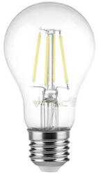 V-TAC BEC E27 A60 CU FILAMENT LED 6W 4000K ALB NEUTRU (SKU-214303) - vexio