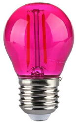 V-TAC BEC LED G45 E27 2W CU FILAMENT LUMINA ROZ (SKU-217410) - vexio