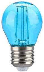 V-TAC BEC LED G45 E27 2W CU FILAMENT LUMINA ALBASTRA (SKU-217412) - vexio