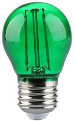 V-TAC BEC LED G45 E27 2W CU FILAMENT LUMINA VERDE (SKU-217411) - vexio