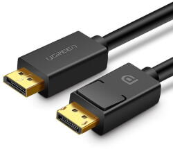 UGREEN DP102" DP (T) la DP (T), rezolutie maxima 4K UHD (3840 x 2160) la 30 Hz, conectori auriti, 1.5m, negru (10245)