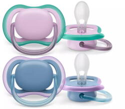 Philips Set 2 suzete Philips-Avent SCF085/34, ultra air pacifier 6-18 luni, Ortodontice, fara BPA, Mov/Albastru (SCF085/34) - vexio