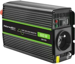 Qoltec Pure Sine Wave Inverter Monolith, 300W, 600W (51932) - vexio