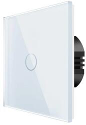 Spring One Gang, One Way Touch Switch, Glass White (T-MLX56665)