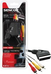 Sencor SAV 163-015 Mufa Scart T-3 x RCA 0, 8 m Negru (SAV 163-015)
