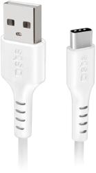 SBS TECABLEMICROC15W USB-A - USB-C Cable 1.5m - White (TECABLEMICROC15W) - vexio