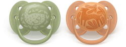 Philips Set 2 suzete Philips Avent Ultra Soft SCF093/06, 18+, orange/fistic (SCF093/06)
