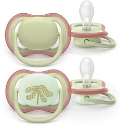 Philips Set 2 suzete Philips Avent Ultra Air SCF087/18 , 6-18 luni, rosu (SCF087/18)