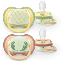 Philips Set 2 suzete Philips Avent Ultra Air SCF376/27 , fara BPA, 0-6 luni, verde fistic (SCF376/27)