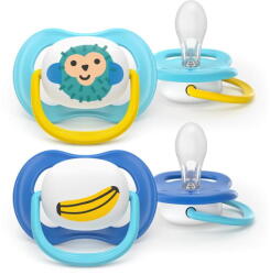 Philips Set 2 suzete Philips Avent Ultra Air SCF080/26 care lasa pielea bebelusului sa respire, ortodontice, fara BPA, 6-18 luni, colorat (SCF080/26) - vexio