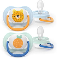 Philips Set 2 suzete Philips Avent Ultra Air SCF080/23 care lasa pielea bebelusului sa respire, ortodontice, fara BPA, 0-6 luni, colorat (SCF080/23) - vexio