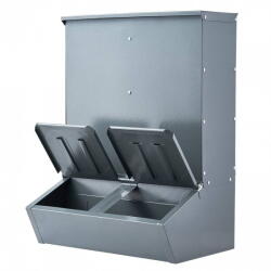 VivaTechnix Hranitoare cu 2 usi pentru max 8 porci, 75 l, Otel galvanizat, 600 x 500 x 840 mm (SCWSQLMZWSQ2L3DL0V0)